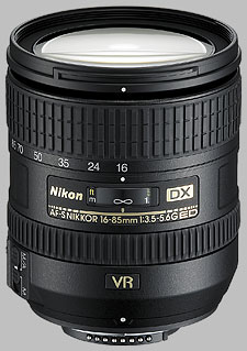 image of the Nikon 16-85mm f/3.5-5.6G ED VR DX AF-S Nikkor lens