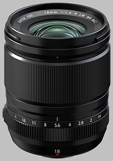 image of the Fujinon XF 18mm f/1.4 R LM WR lens