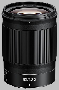 image of the Nikon Z 85mm f/1.8 S Nikkor lens