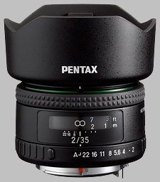 image of the Pentax 35mm f/2 HD FA lens