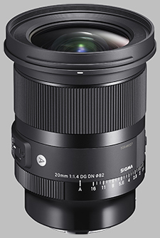 image of the Sigma 20mm f/1.4 DG DN Art lens