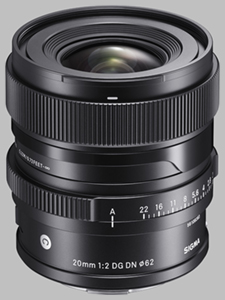 image of the Sigma 20mm f/2 DG DN Contemporary lens
