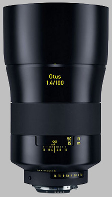 image of the Zeiss 100mm f/1.4 Otus 1.4/100 lens