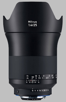 image of the Zeiss 25mm f/1.4 Milvus 1.4/25 lens