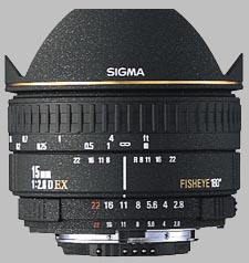 image of the Sigma 15mm f/2.8 EX Diagonal Fisheye lens
