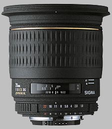 image of the Sigma 20mm f/1.8 EX DG Aspherical RF lens