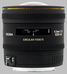 image of the Sigma 4.5mm f/2.8 EX DC Circular Fisheye HSM lens