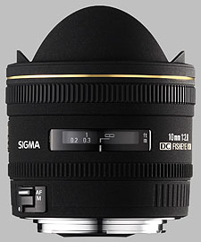 image of the Sigma 10mm f/2.8 EX DC Fisheye HSM lens