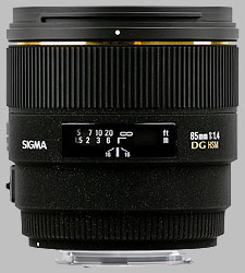 image of the Sigma 85mm f/1.4 EX DG HSM lens