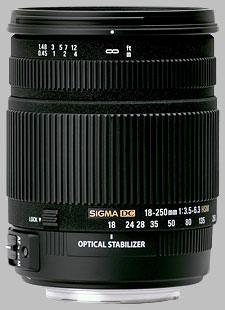 image of the Sigma 18-250mm f/3.5-6.3 DC OS HSM lens
