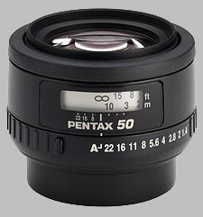 image of the Pentax 50mm f/1.4 SMC P-FA lens