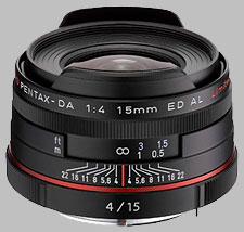 image of the Pentax 15mm f/4 ED AL Limited HD DA lens