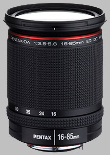 image of the Pentax 16-85mm f/3.5-5.6 ED DC WR DA lens