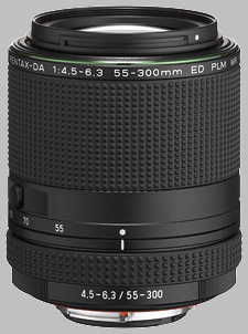 image of the Pentax 55-300mm f/4.5-6.3 ED PLM WR RE HD DA lens