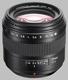 image of the Panasonic 25mm f/1.4 ASPH LEICA D SUMMILUX lens