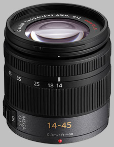 image of the Panasonic 14-45mm f/3.5-5.6 ASPH MEGA OIS LUMIX G VARIO lens