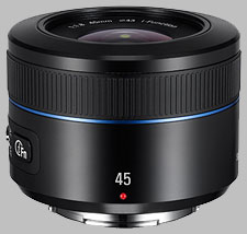 image of the Samsung 45mm f/1.8 NX lens