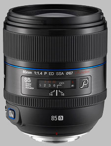 image of the Samsung 85mm f/1.4 ED SSA NX lens