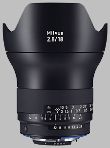 image of the Zeiss 18mm f/2.8 Milvus 2.8/18 lens