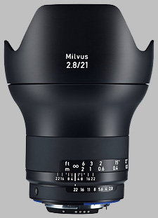 image of the Zeiss 21mm f/2.8 Milvus 2.8/21 lens