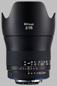 image of the Zeiss 35mm f/2 Milvus 2/35 lens