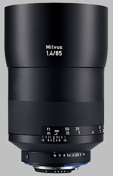 image of the Zeiss 85mm f/1.4 Milvus 1.4/85 lens