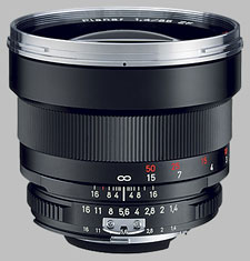 image of the Carl Zeiss 85mm f/1.4 Planar T* 1.4/85 lens